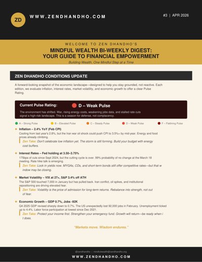 Mindful Wealth Newsletter preview